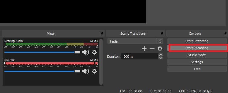 obs for screen recording
